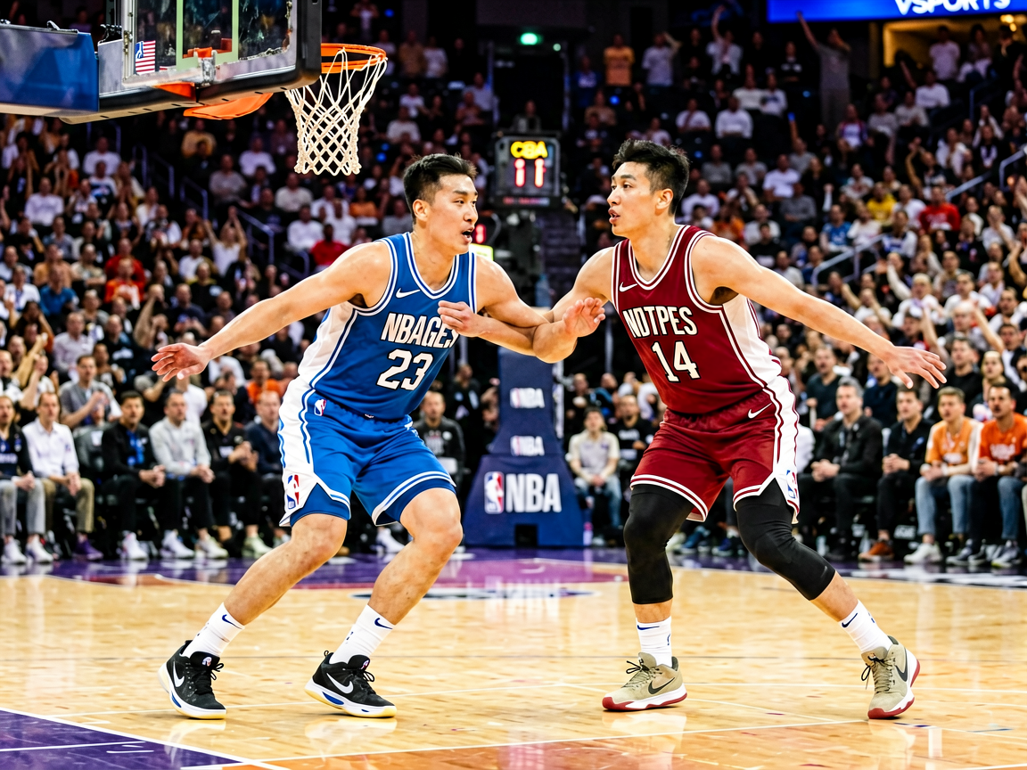NBA常规赛精彩对抗画面